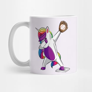 Dabbing Baseball loving Unicorn Mug